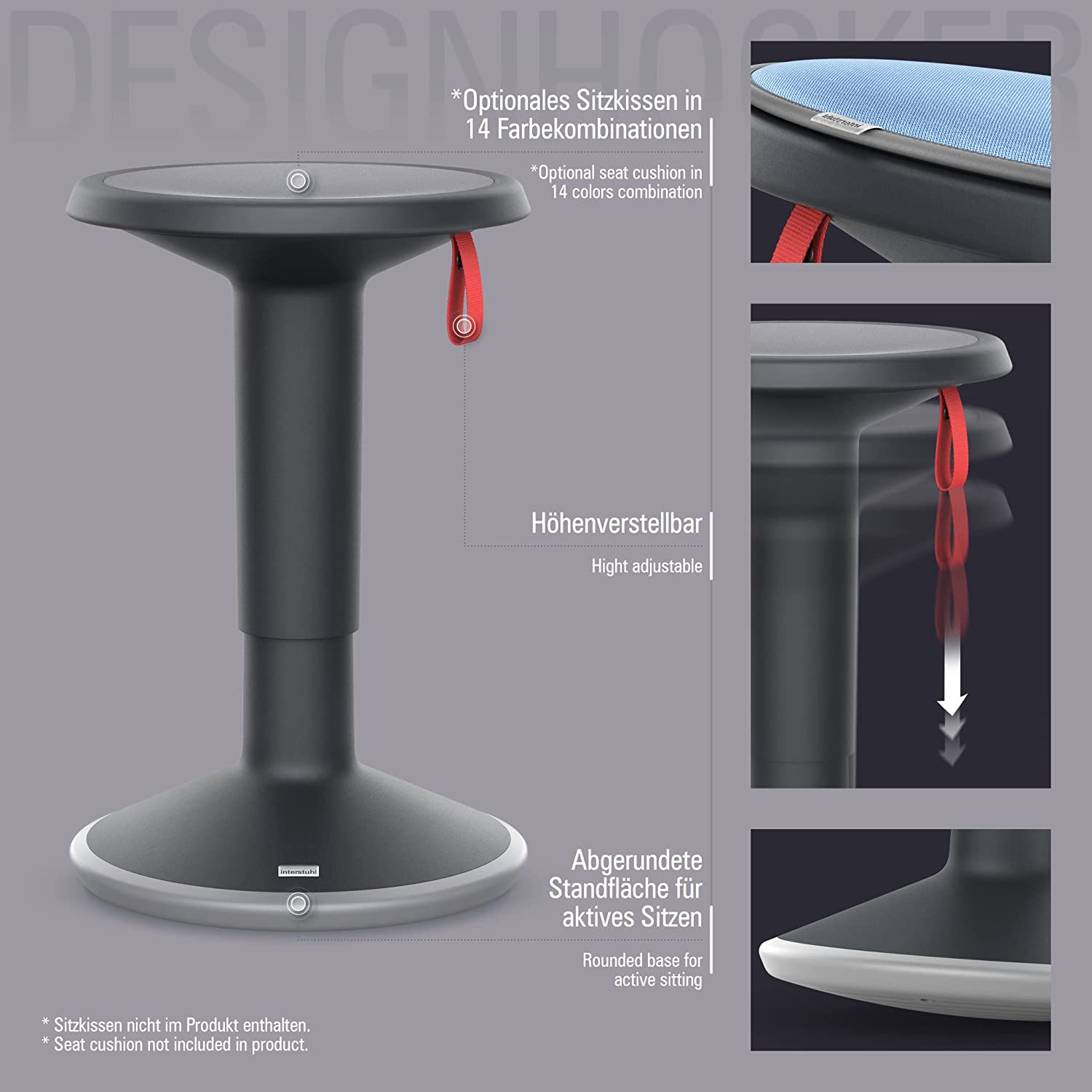 Hocker Ergonomisch Interstuhl UPis1 Ergonomischer Pendel Hocker Sitzkissen (Grün Spinning Chair Autism